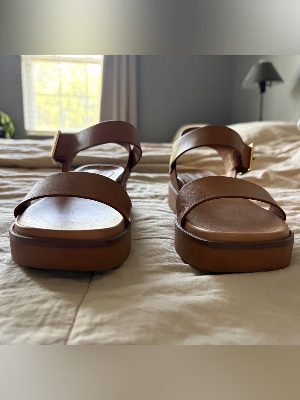 Steve Madden Rileey Sandal Tan Leather 7.5 - Picture 4 of 6